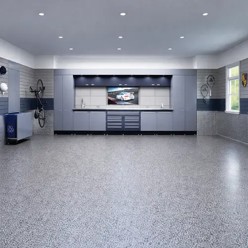 Rubber garage tiles installed in Al Barsha Dubai residential villa